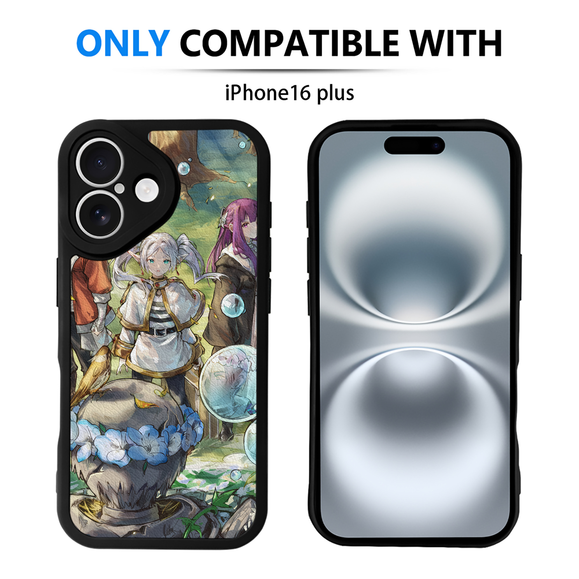 （画像用） 葬送のフリーレン Frieren 【iPhone 16シリーズ対応】シリコンスマホケース（レザー調） 材質：シリコン